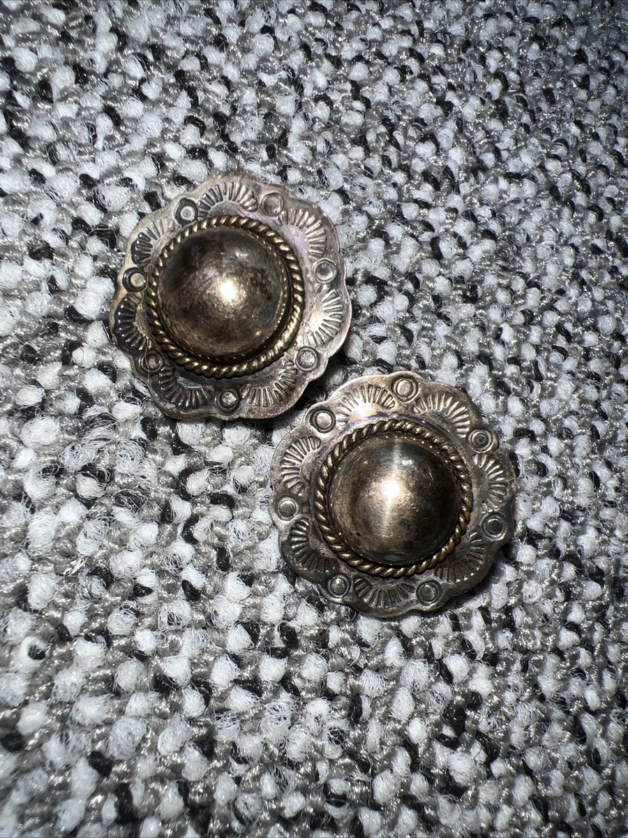 Vintage Estate Sterling Silver 925 Signed Mexico Pierced Post Earrings Jewelry
