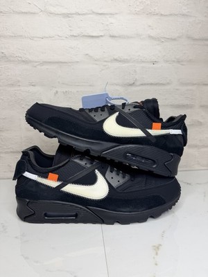 14M - Nike Air Max 90 OFF-WHITE Black (AA7293-001) DS w/ Damaged Box