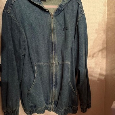 BTS zip upフーディパーカー pop upストア ジミン JIMIN BTS Jimin Denim Zip-Up Hoodie S Size HYBE Official The Truth