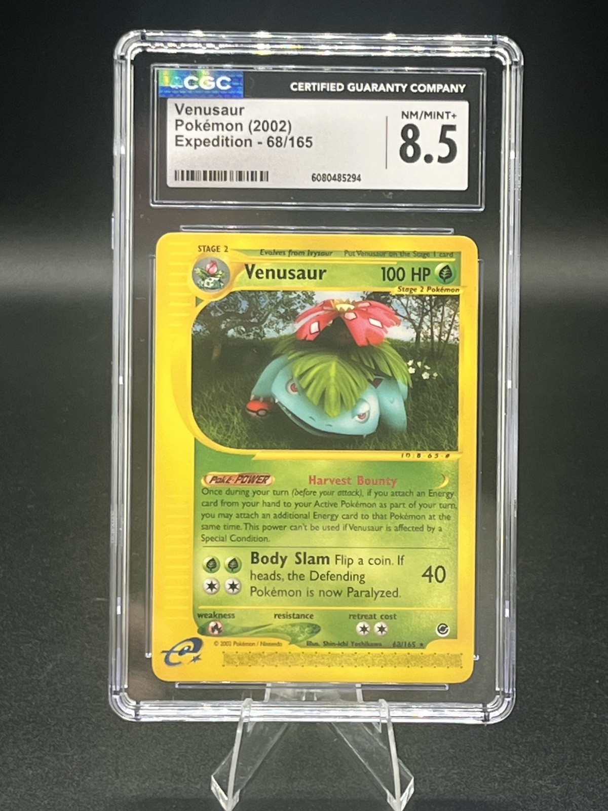 CGC 8.5 Pokemon Expedition Base Set Rare Venusaur 68/165 NM/Mint +