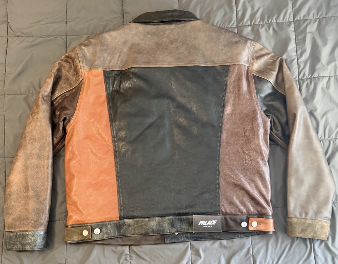 Palace Patchy Leather  Jacket Multi LARGE - image 7
