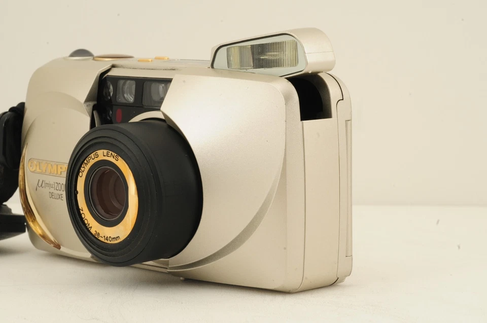 Servicio pagado en EE. UU. [N COMO NUEVO con estuche] Olympus Mju μ Zoom 140 35 mm apuntar y disparar JAPÓN Foto 3 de 4