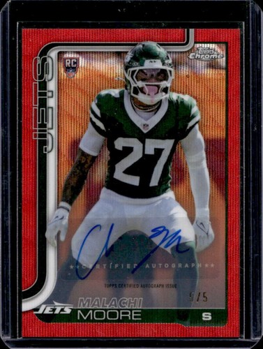 2025 Topps Chrome Malachi Moore Red Wave Refractor (RAW)