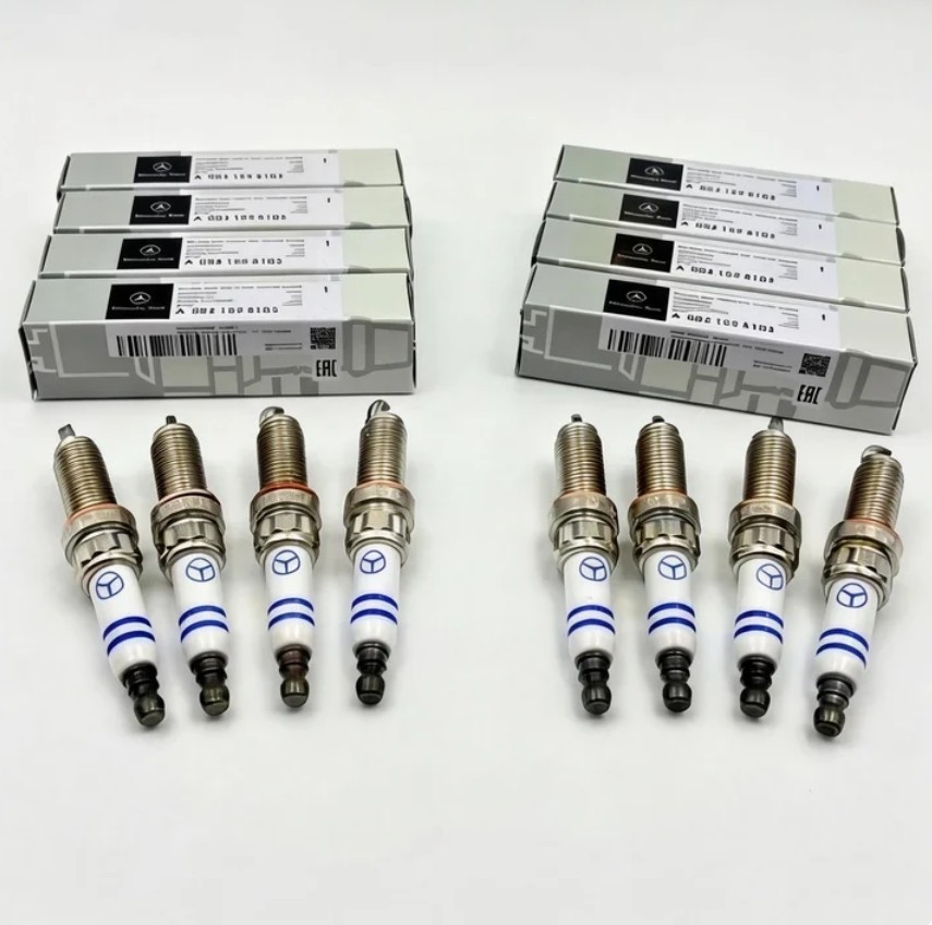 8Pcs OEM A0041598103 ZR6SII3320 Double Iridium Spark Plugs For Mercedes Benz