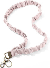Teacher Scrunchie Lanyards for ID Badges Keys Cute Neck Stretchy Lanyards Retrac