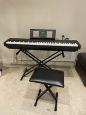 Yamaha P45 Digital Piano, Weighted Action, 88-Key, Black with Music Stand, Pedal