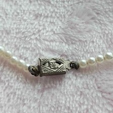 Vintage Graduated faux Pearl Necklace with Japan Clasp