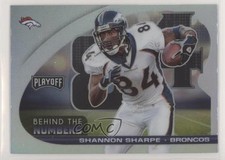 2021 Panini Playoff Behind The Numbers Silver Prizm Shannon Sharpe HOF 0n0t