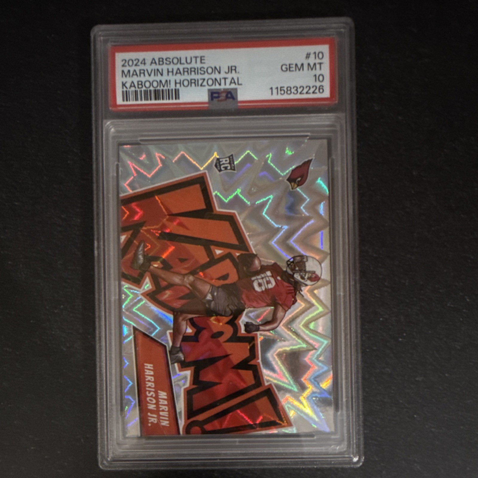 Marvin Harrison Jr. Panini Absolute Kaboom! Horizontal #10 Base