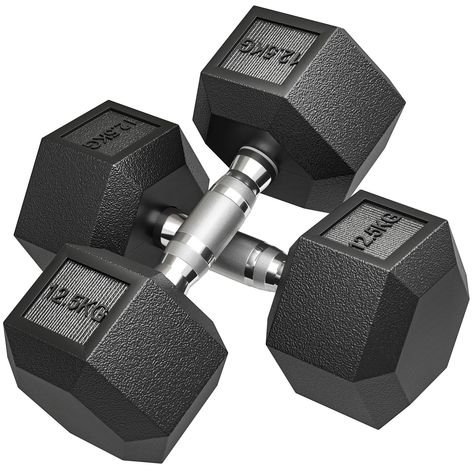 Set di manubri esagonali da 2x12.5 kg