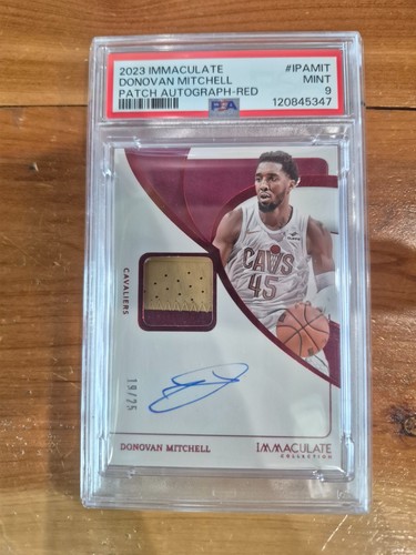 2023-24 Panini Immaculate Donovan Mitchell Patch Auto Red # /25 PSA 9 !! 🔥🔥