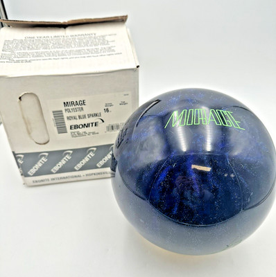 NEW Ebonite Mirage Royal Blue Galaxy Sparkle 16lb Bowling Ball Undrilled NIB