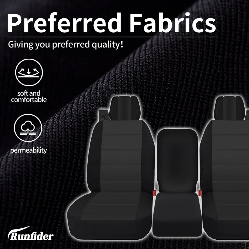 40/20/40 Durable Front Split Bench Seat Covers for Ford F150 XL/Standar 04-08 — 第 3/4 张图片