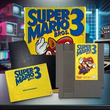 Super Mario Bros 3 NES Nintendo CIB Complete In Box w/ Manual Authentic TESTED