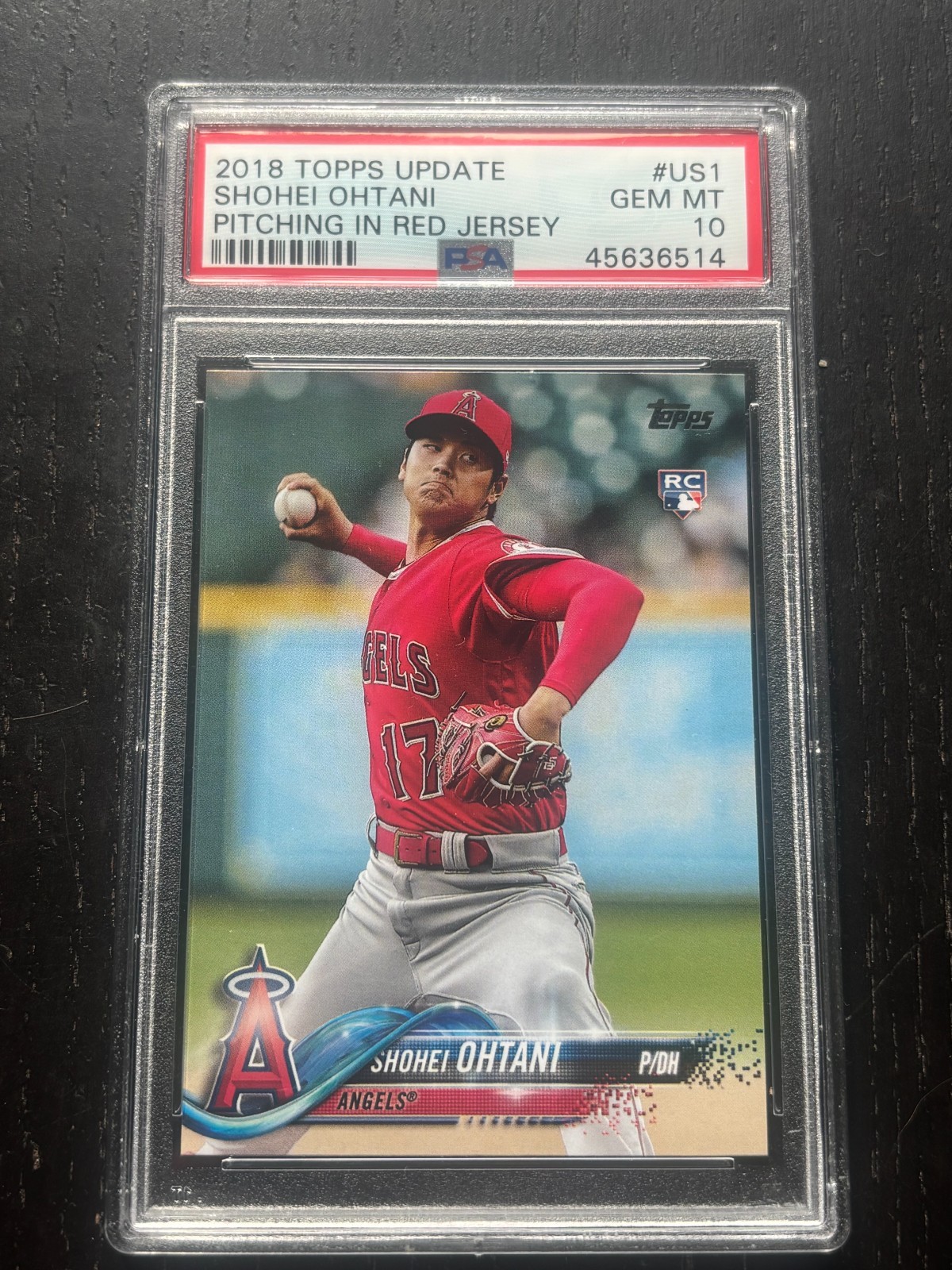 2018 TOPPS UPDATE #US1 SHOHEI OHTANI ROOKIE RC PSA 10