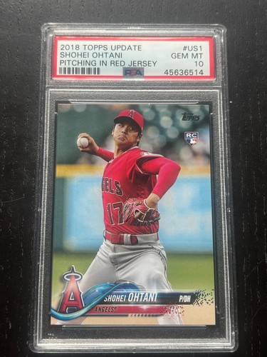 2018 TOPPS UPDATE #US1 SHOHEI OHTANI ROOKIE RC PSA 10