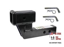 Trailer Hitch Riser For 2 Receivers 4 Rise Or Drop Solidsteel Shank With Trailer Hitch Riser For 2 Receivers 4 Rise Or Drop Solidsteel Shank With
