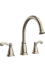 Moen T624SRN Traditional 3 Hole Roman Tub Faucet Brushed Nickel