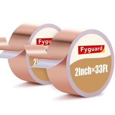 2 Pack Copper Foil Tape 2 Inch 33Ft Conductive Adhesive Foil Tape, Copper S...