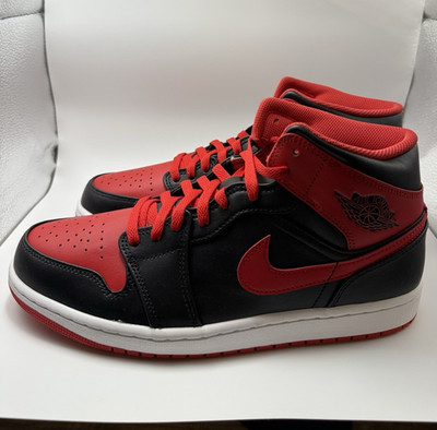 Jordan Air Jordan 1 Mid ''Alternate Bred'' Black/Red Mid Top Sneaker DQ8426-060