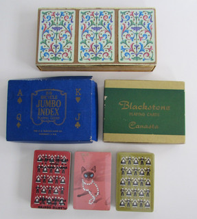 Lotto Carte Da Gioco Bicicletta Jumbo Blackstone Canasta Samba Gatto Siamese ecc