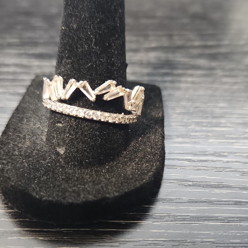 Bomb Party Morganite ring size 9, Rhodium Plating, "Love Me True"