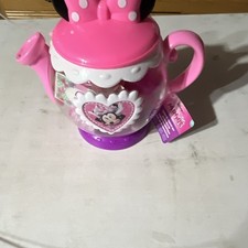 Disney Minnie Mouse Pretend Play Tea Set Toy Teapot w/ Carry Case