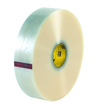 3M 371 Carton Sealing Tape, 1.9 Mil, 2" x 1000 yds., Clear, 6 Rolls/Case