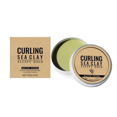 2 Pack Curling Hair Styling Clay Curling Sea Clay Matte Finish Fluffy Hold Clay