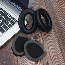 Ear Pads Cushions for Bose A10 A20 Protein Leather Memory Foam Black