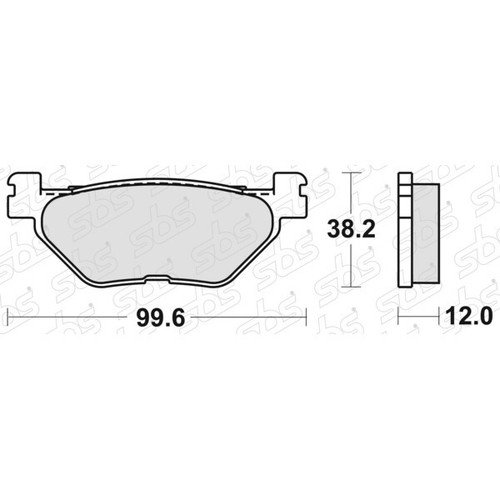 Plaquettes de freins SBS 169MS Sinter Métal Fritté Arrière YAMAHA - Photo 2/2