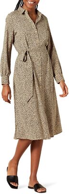 Women's Georgette Long Sleeve Midi Shirt Dress - Casual/Work Elegant Style