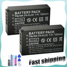 1020mah Battery EN-EL20 For Nikon 1 AW1 J1 J2 J3 S1 COOLPIX P950 P1000 DL24-500