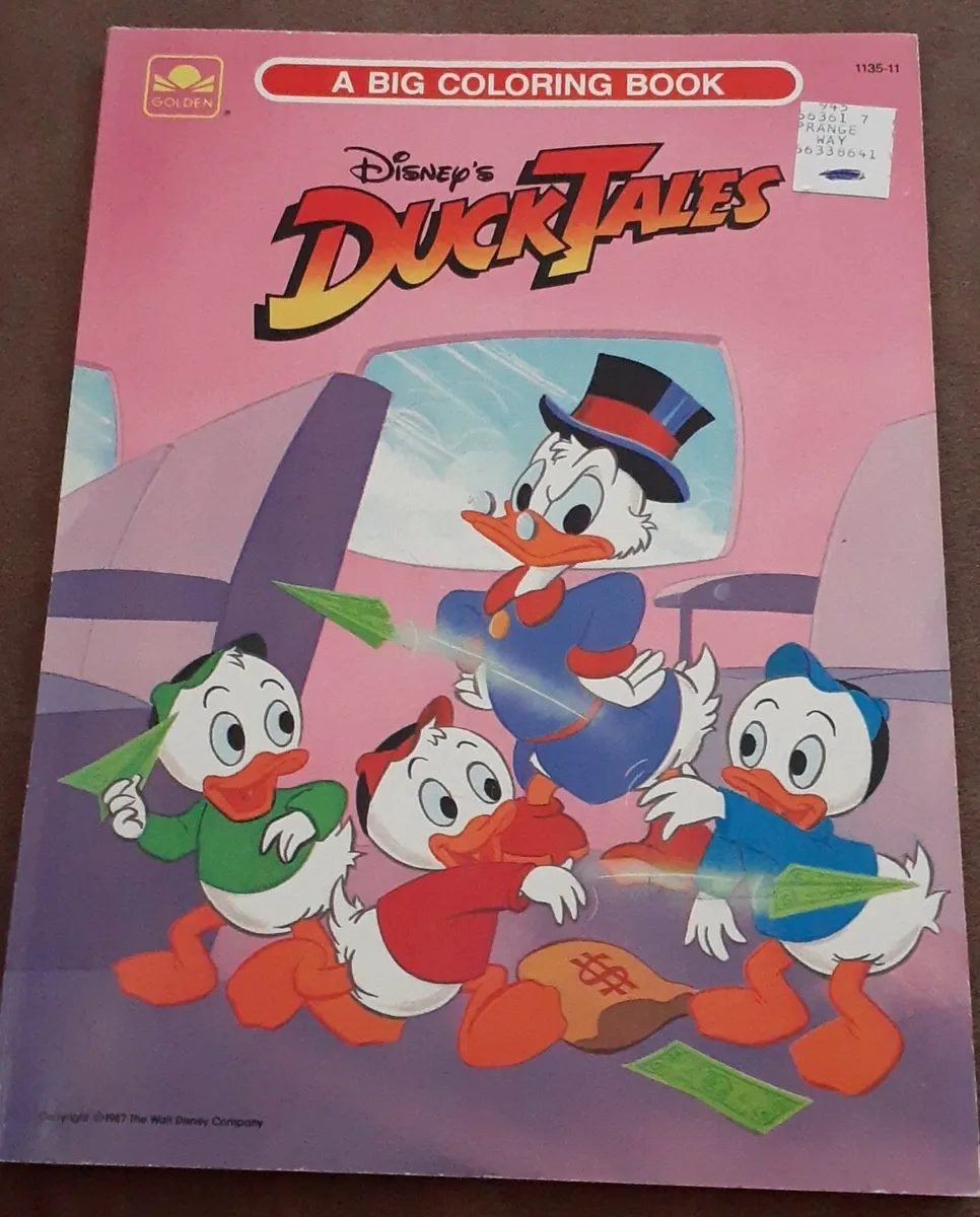 Vintage Golden A Big Coloring Book ~ Disney's Duck Tales