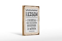 Holzschild Spruch 12X18 Cm Reisen Ist Der SchöNste Weg Deko Schild