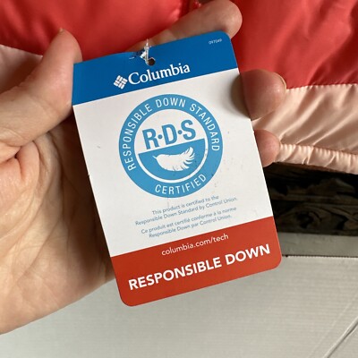 New Columbia Down Coat Hooded Tumble Rock™ Down Girl's Large Pink