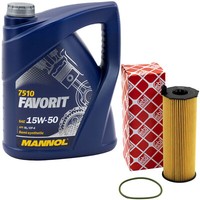 MotoröL Set ÖLfilter Febi 109709 15W50 5 Liter FüR Audi A8 Quattro A6 Avant TDI