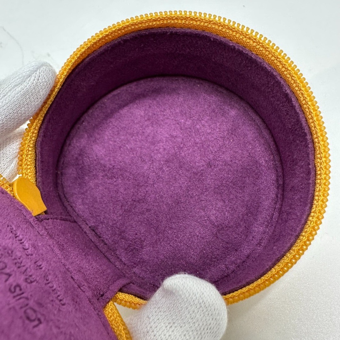 Louis Vuitton Epi Jewelry Accessory Case Pouch Leather Yellow 8×7.5×5cm