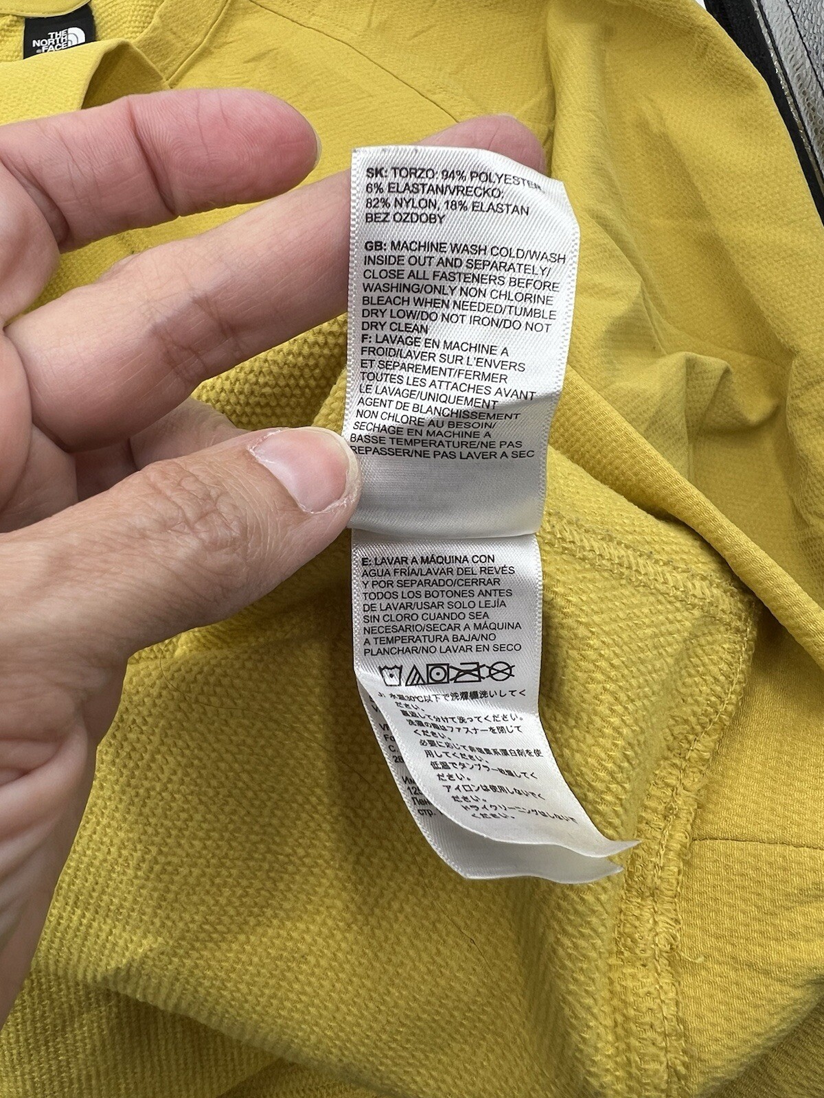 The North Face Men Tekno Ridge Crew Pullover Sweatshirt X-large Yellow And Black image 7
