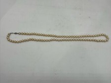 Vintage Necklace Faux Pearl Japan, 28 Long Classic Mid-century White Beaded