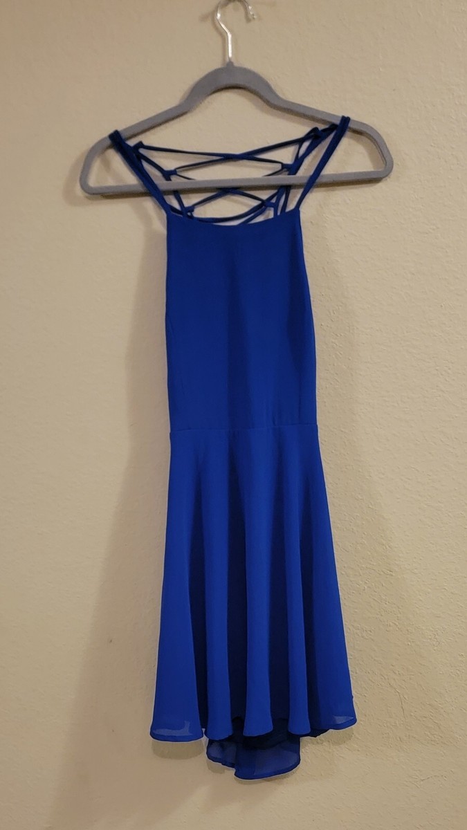 lulus good deeds lace up dress Sexy Royal Blue Dress - Lace-Up Dress - Backless Dress - $44.00