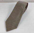 Turnbull & Asser Hand Made In England GOLD SILVER BLUE STRIPES Silk Mens Necktie