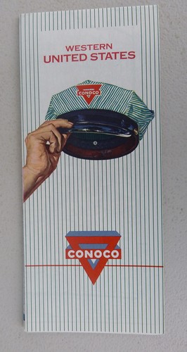 1959 Western United States road map Conoco oil gas pre interstate route 66