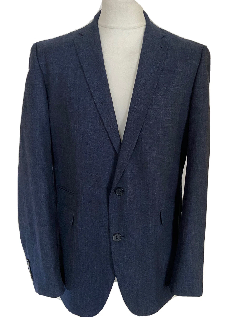 Mens Cedar Wood State Slim Fit Navy Blue Fleck Blazer/Jacket Size UK 44L