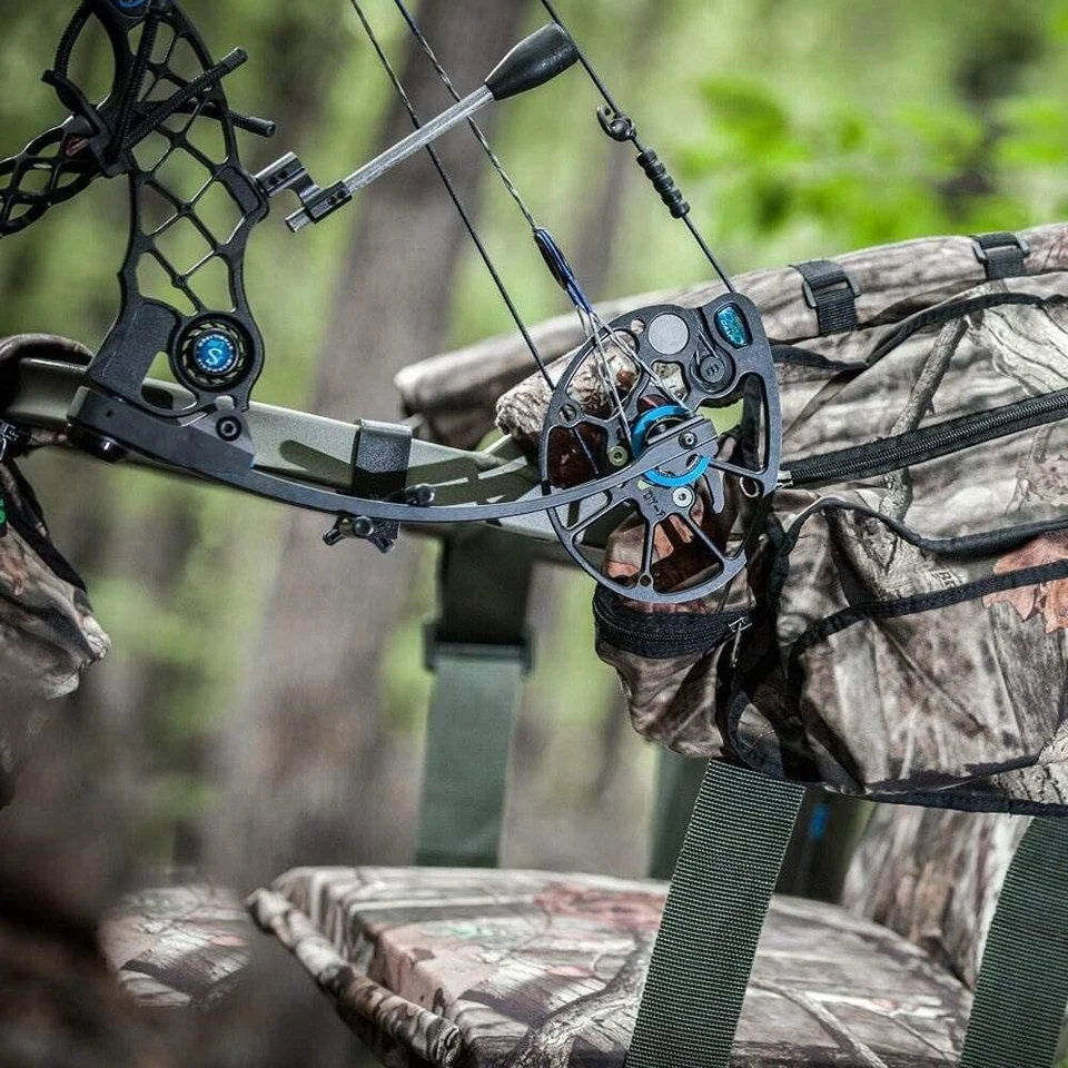 Black Utility Holster Pouch Metal Bow Holder For Tree Stands Durable Grip - Image 4 of 4