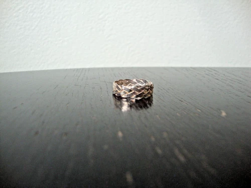 VINTAGE 1970-80s WEAVED SILVER BAND STERLING SILVER 925 SZ 8