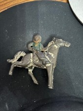 1930  s BARCLAYS LEAD TOY - Cowboy on horseback
