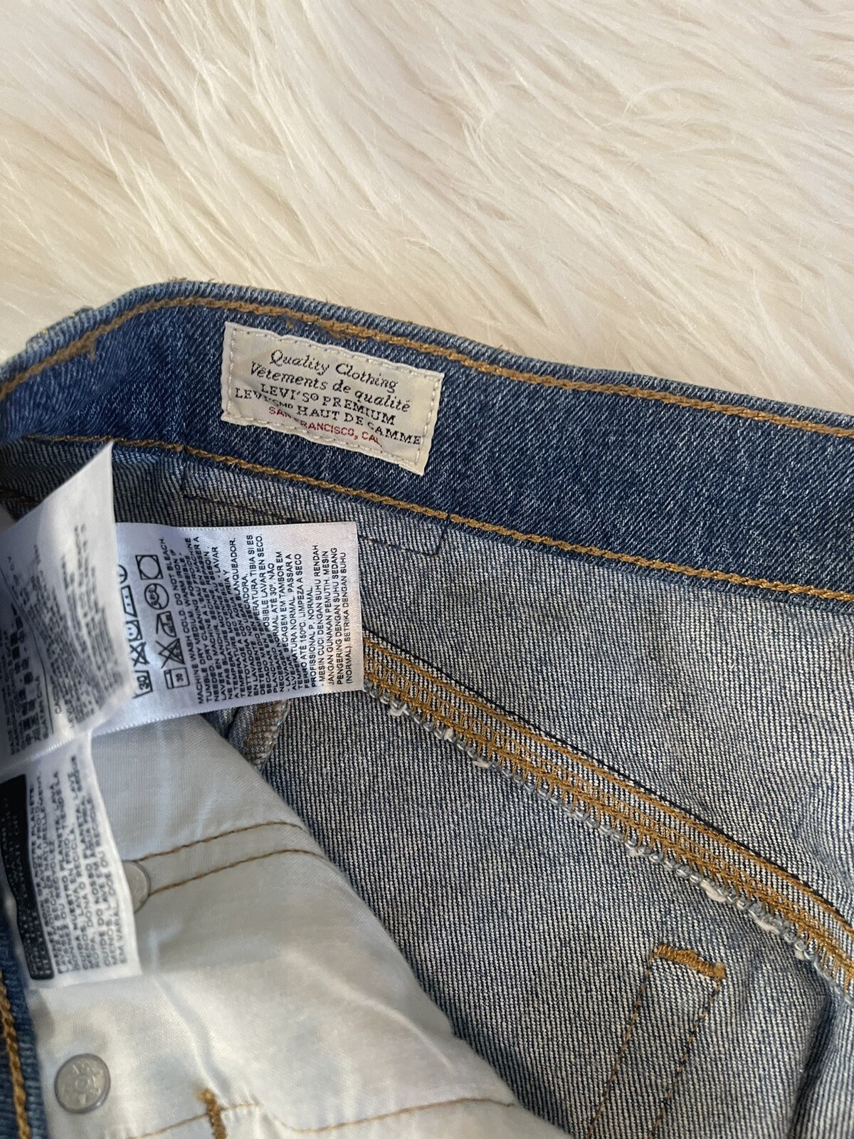Levi's 501 S Button Fly Patchwork Skinny Straight… - image 3