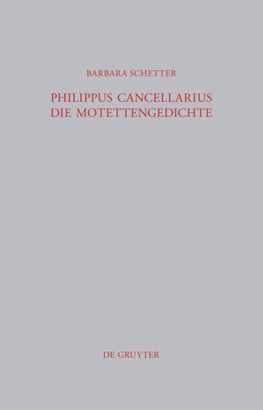 Philippus Cancellarius | Buch | 9783110259865