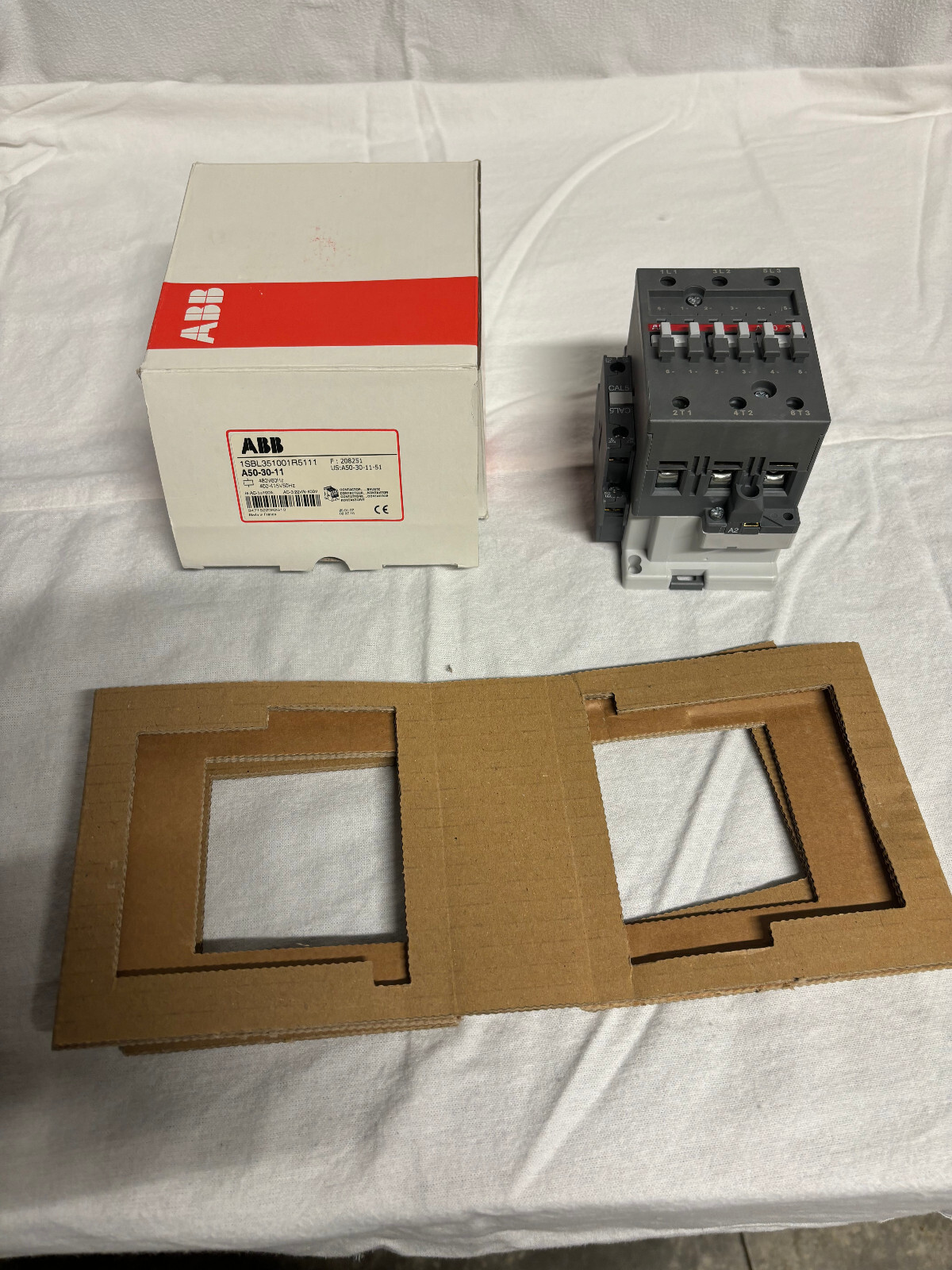 ABB A50-30-11 A50 Contactor 1SBL351001R5111 3 Pole 480v Coil NEW!